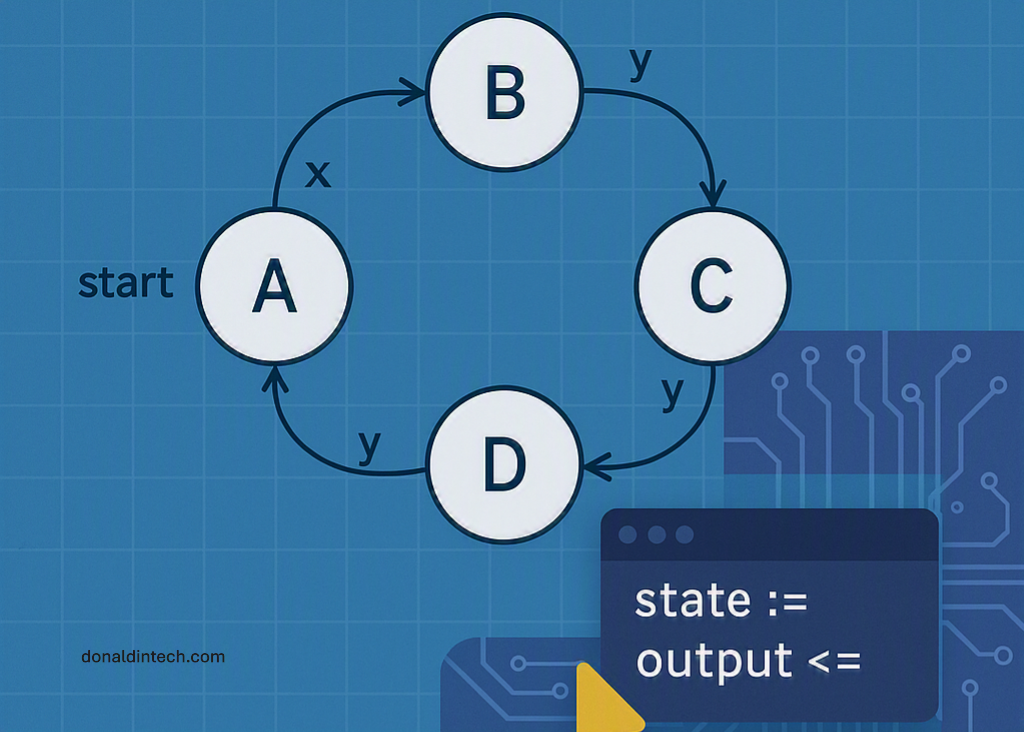 Implementing FSM using VHDL